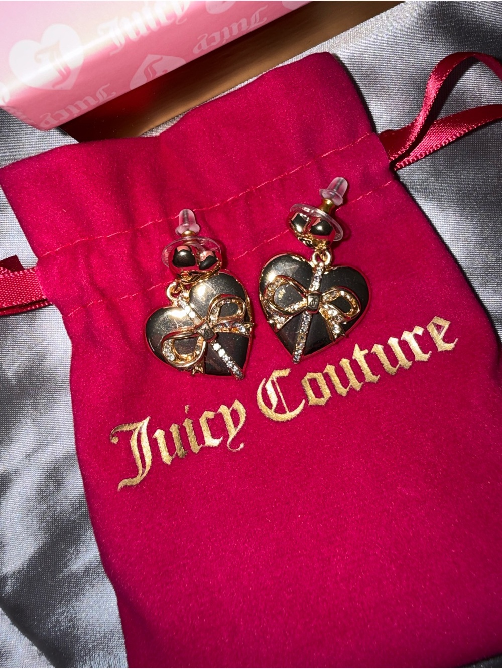 Brand new gold Juicy couture earrings